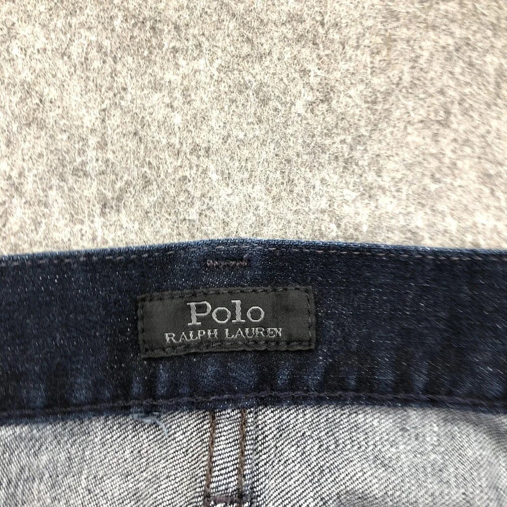 Polo Ralph Lauren Jeans Mens 38x32 Blue Dark Wash Regular Straight Denim Pants